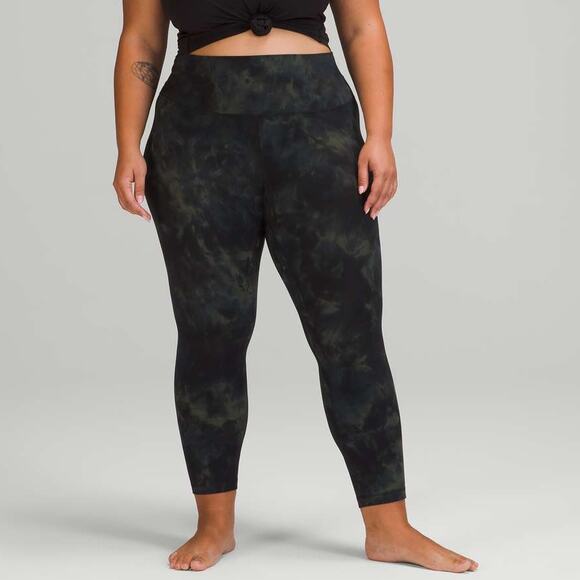 Like New Lululemon Align HR Leggings Sz 20 in Diamond Dye Graphite Grey Bronze